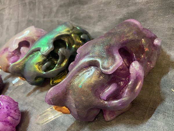 SPIRIT HOUSE CRYSTAL SKULL GLOW IN THE DARK ( LIGHT UP)