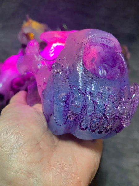 SPIRIT HOUSE CRYSTAL SKULL GLOW IN THE DARK ( LIGHT UP)