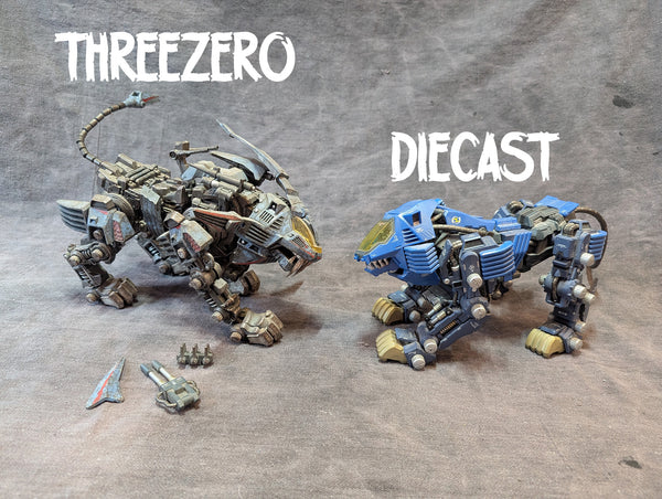 THREEZERO AND DIECAST BANDAI LIGER POSEABLE FIGURES