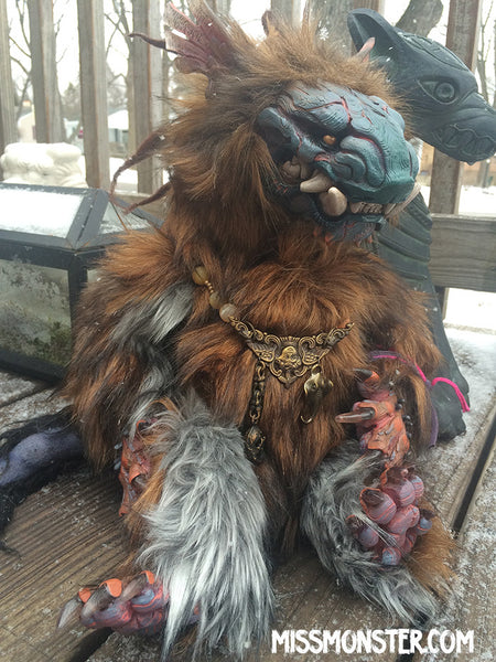 BELAUD THE MONSTER- OOAK HANDMADE DOLL