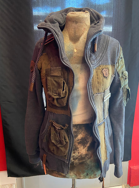 CLOTHING SALE- POST APOCALYPTIC STYLE MODDED HOODIE