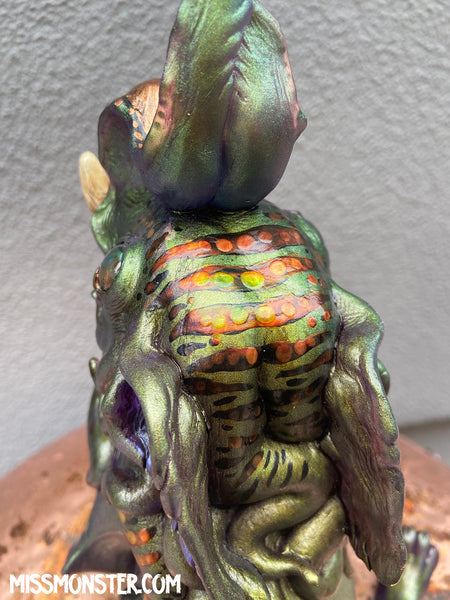 BAKU PAINTED FIGURE- GREEN PURPLE GOLD