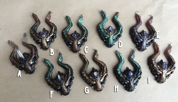 "OLD GUARD" PENDANT- METALS, AMETHYST