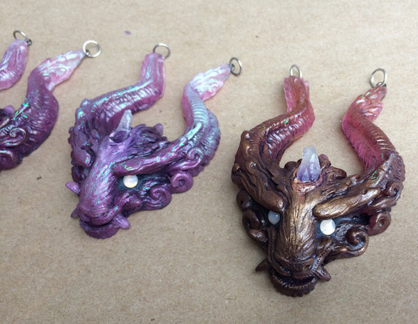 "OLD GUARD" PENDANT- PURPLES WITH AMETHYST