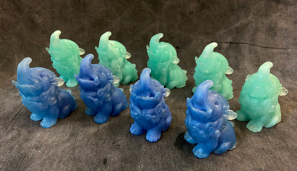 BABY BAKU BLANK CAST- GLOW IN THE DARK- GREENS AND BLUES