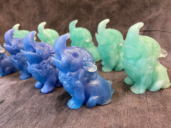 BABY BAKU BLANK CAST- GLOW IN THE DARK- GREENS AND BLUES