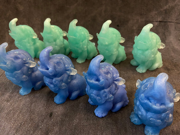 BABY BAKU BLANK CAST- GLOW IN THE DARK- GREENS AND BLUES