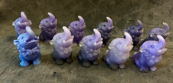 BABY BAKU BLANK CAST- GLOW IN THE DARK- STORMY PURPLES