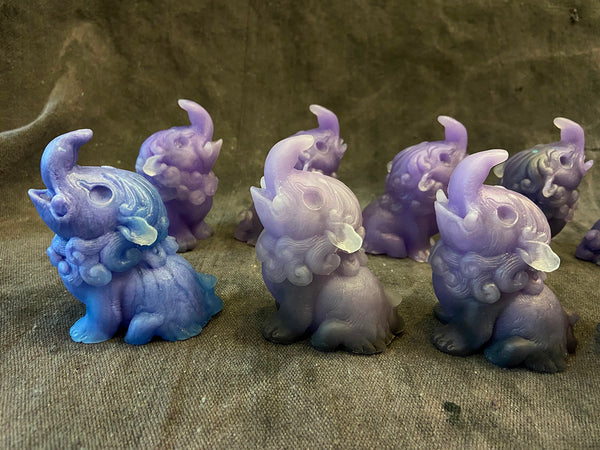 BABY BAKU BLANK CAST- GLOW IN THE DARK- STORMY PURPLES