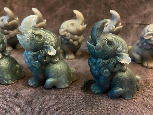 BABY BAKU BLANK CAST- GLOW IN THE DARK- DEEP GREEN SWIRL AND PLAIN GREYS