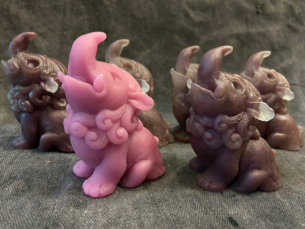 BABY BAKU BLANK CAST- GLOW IN THE DARK- RUBY SWIRL AND ONE PINK