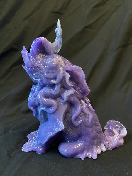 **PATREON** CUTTLE BAKU- PURPLE TRANSLUCENT SWIRL/ GLOW IN THE DARK