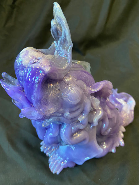 **PATREON** CUTTLE BAKU- PURPLE TRANSLUCENT SWIRL/ GLOW IN THE DARK