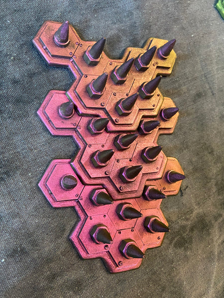 COLOR SHIFT FLEXIBLE SPIKE ARMOR PANEL