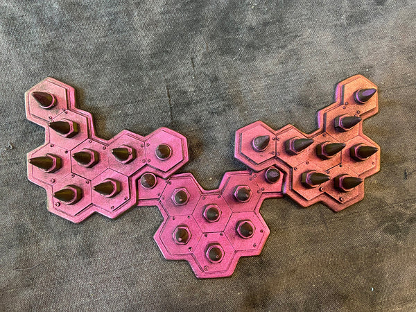 COLOR SHIFT FLEXIBLE SPIKE ARMOR PANEL