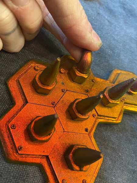 COLOR SHIFT FLEXIBLE SPIKE ARMOR PANEL