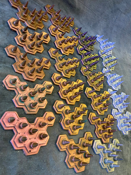 COLOR SHIFT FLEXIBLE SPIKE ARMOR PANEL