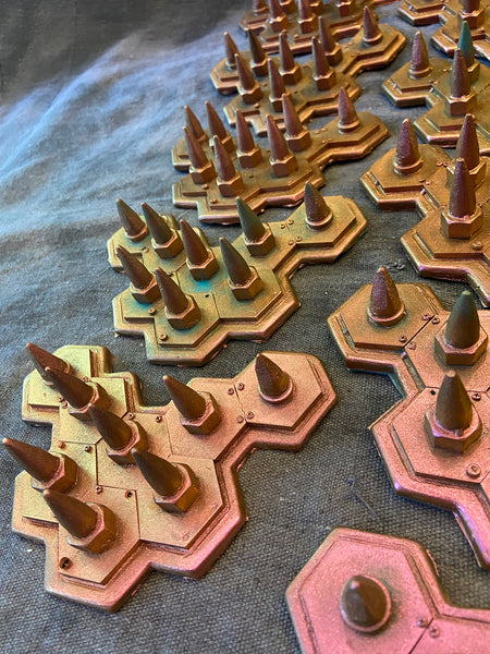 COLOR SHIFT FLEXIBLE SPIKE ARMOR PANEL