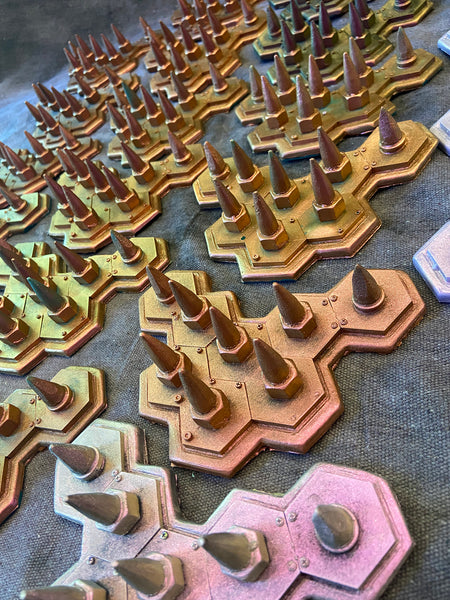 COLOR SHIFT FLEXIBLE SPIKE ARMOR PANEL