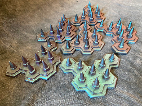COLOR SHIFT FLEXIBLE SPIKE ARMOR PANEL