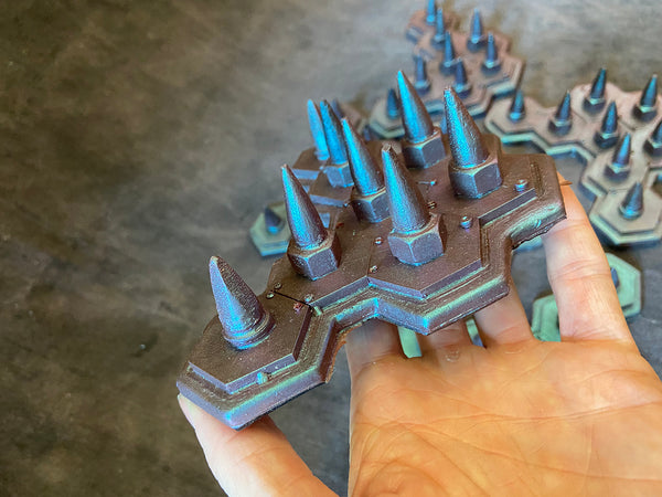 COLOR SHIFT FLEXIBLE SPIKE ARMOR PANEL