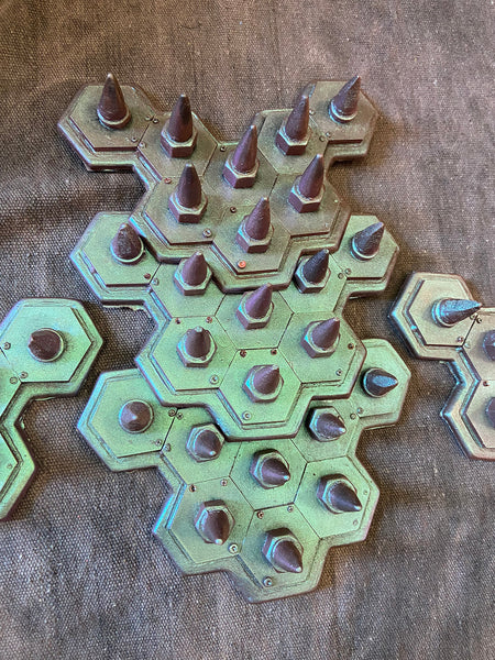 COLOR SHIFT FLEXIBLE SPIKE ARMOR PANEL