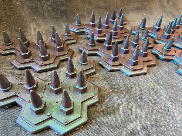 COLOR SHIFT FLEXIBLE SPIKE ARMOR PANEL
