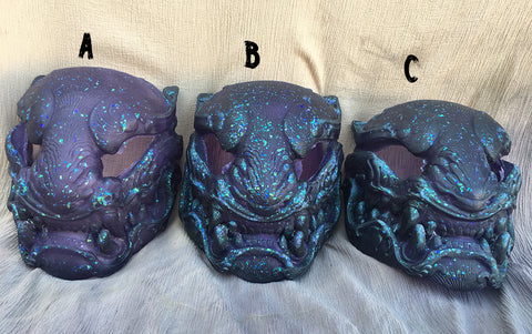 OPAL FLAKE- TRANSLUCENT GLOW IN THE DARK BLANK PANTHER MASK