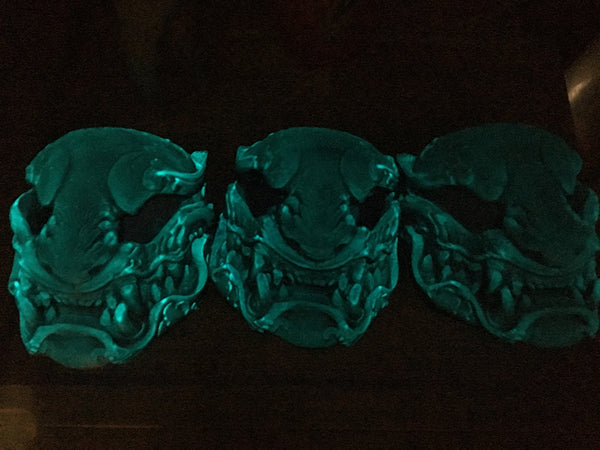 OPAL FLAKE- TRANSLUCENT GLOW IN THE DARK BLANK PANTHER MASK
