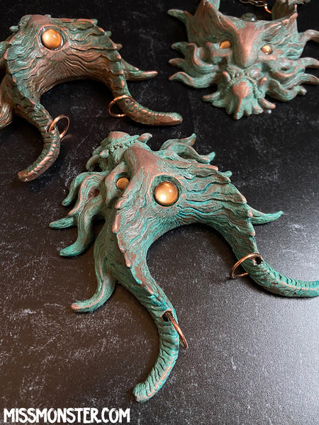 PANOPTES PENDANT- COLD CAST COPPER WITH PATINA