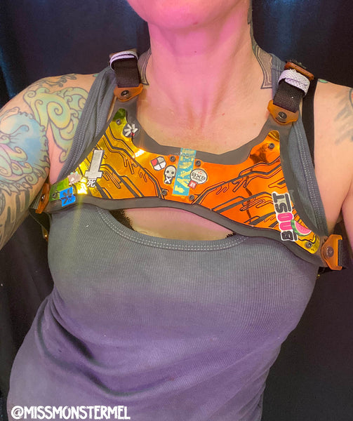CYBERPUNK ARMOR HARNESS #1- IRIDECENT REFLECTIVE