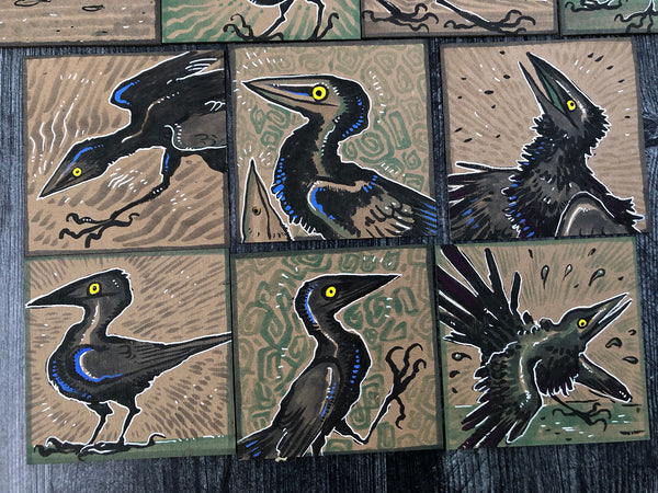 GRACKLE PAINTING
