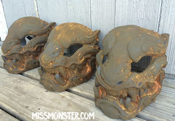 READY TO SHIP PANTHER MASK- RUST