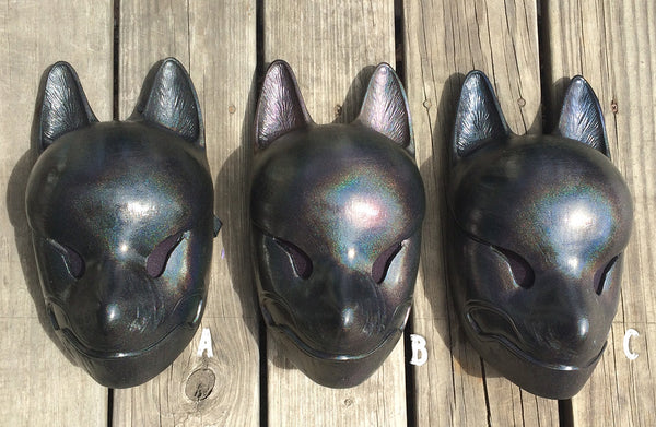 AMAZING SPARKLING RAINBOW KITSUNE MASK