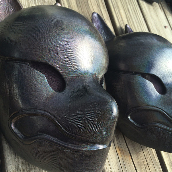 AMAZING SPARKLING RAINBOW KITSUNE MASK