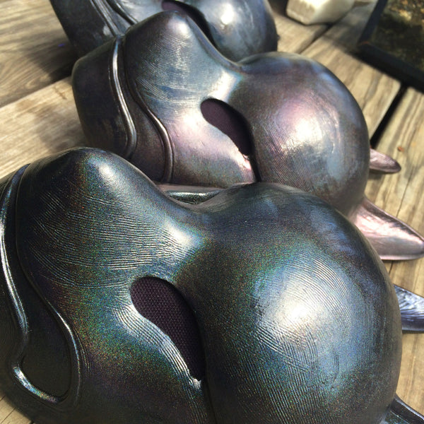 AMAZING SPARKLING RAINBOW KITSUNE MASK