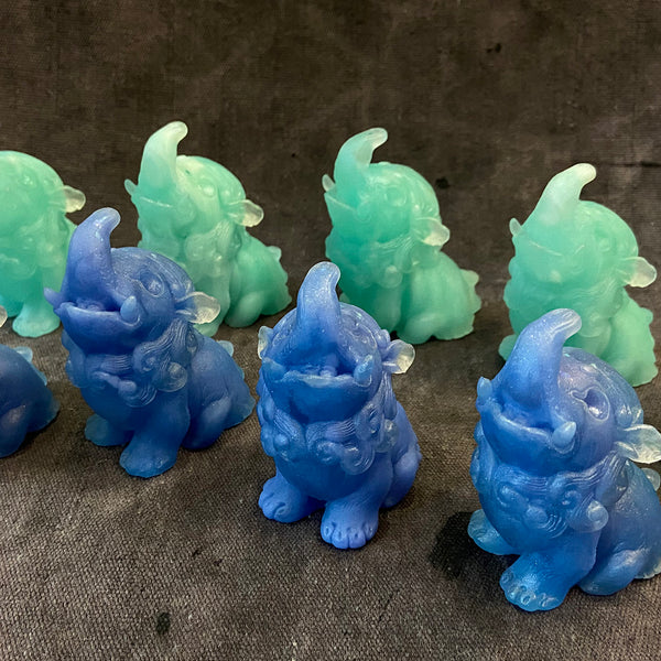 BABY BAKU BLANK CAST- GLOW IN THE DARK- GREENS AND BLUES