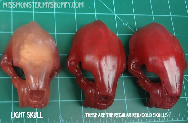 BJD SABERTOOTH SKULL MASK- BONE OR GOLD RED
