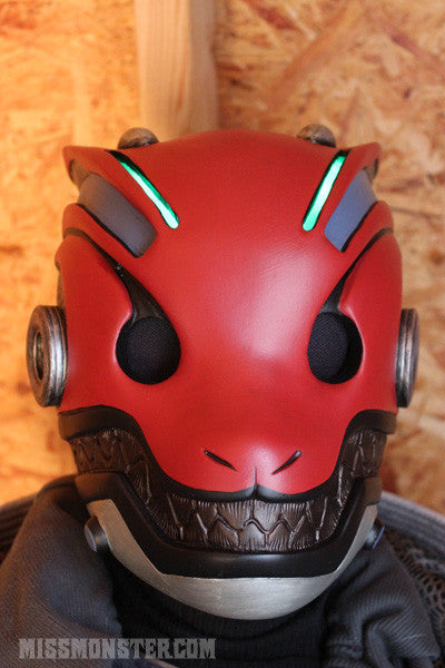 DELUXE PAINTED ROBO FOX MASK WITH LED