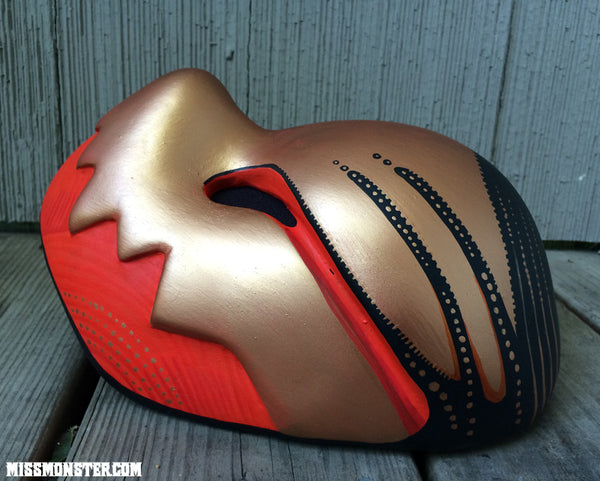 CHOMPY MASK- FINISHED READY TO SHIP- RED GOLD
