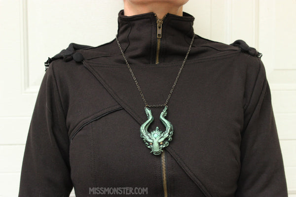 "OLD GUARD" PENDANT- PURPLES WITH AMETHYST