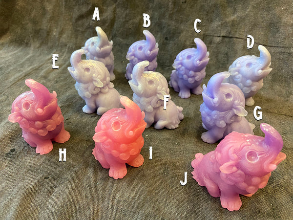 BABY BAKU BLANK CAST FIGURE- PURPLES