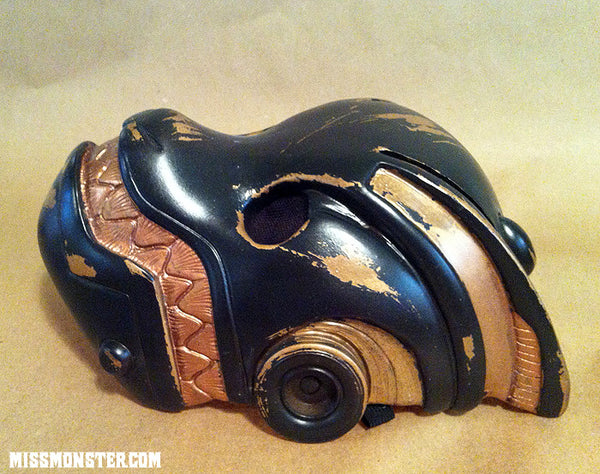 ROBO FOX BATTLE DAMAGE MASK WITH GREEN LEDs- COPPER