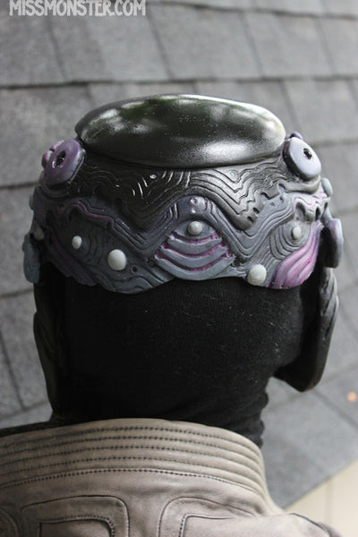 BLACK SERAPHIM HELMET- LED LIGHT UP- READY TO SHIP