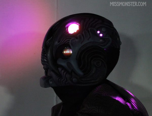 BLACK SERAPHIM HELMET- LED LIGHT UP- READY TO SHIP