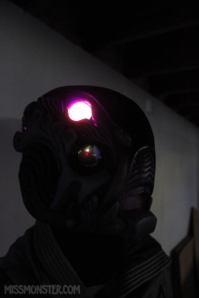 BLACK SERAPHIM HELMET- LED LIGHT UP- READY TO SHIP