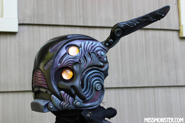 BLACK SERAPHIM HELMET- READY TO SHIP, OOAK