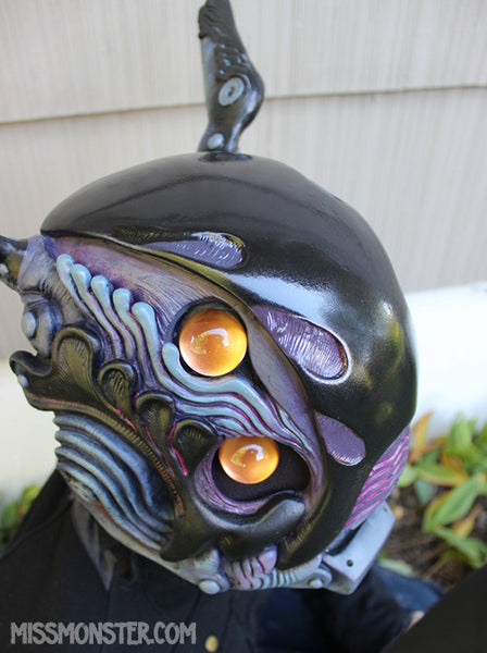 BLACK SERAPHIM HELMET- READY TO SHIP, OOAK