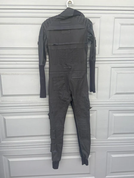 DEMOBAZA SIZE LARGE OVERALL JUMPSUIT- OLIVE CANVAS *FLAW*