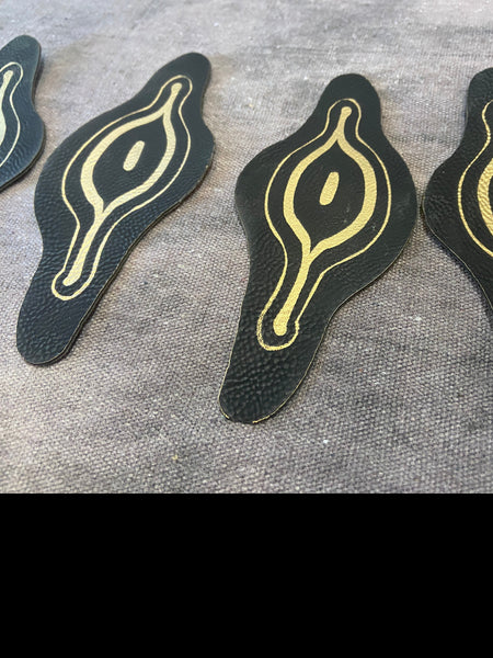 LASER CUT LEATHERETTE EYE PONCHO PATCH 4 PACKS- PREORDER